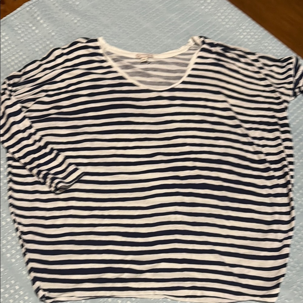 GAP S Striped Navy and White T-Shirt - Picture 10 of 12